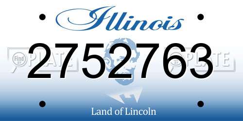 2752763 Illinois License Plate