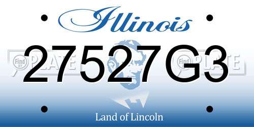 27527G3 Illinois License Plate