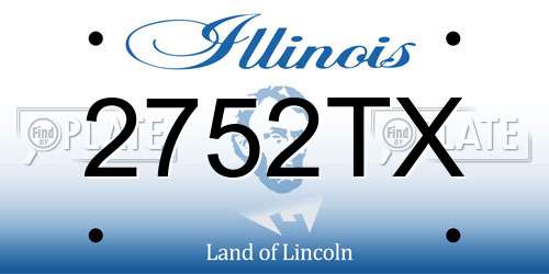 2752TX Illinois License Plate