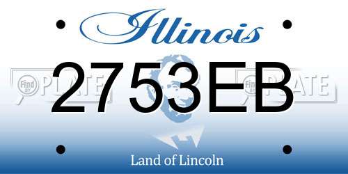 2753EB Illinois License Plate