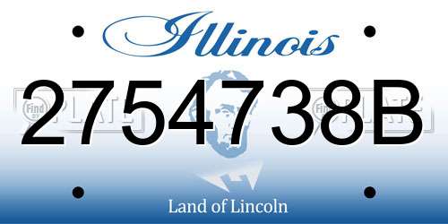 2754738B Illinois License Plate