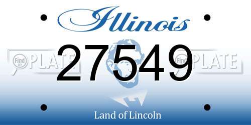 27549 Illinois License Plate