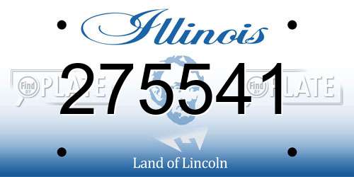 275541 Illinois License Plate