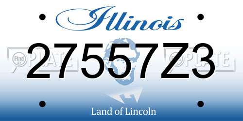 27557Z3 Illinois License Plate