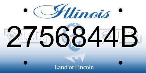2756844B Illinois License Plate