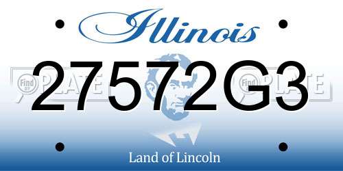 27572G3 Illinois License Plate
