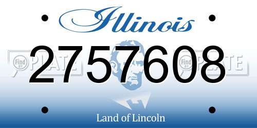 2757608 Illinois License Plate