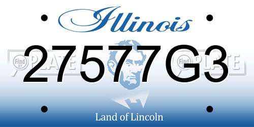27577G3 Illinois License Plate