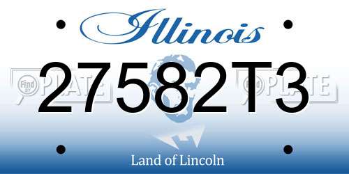 27582T3 Illinois License Plate