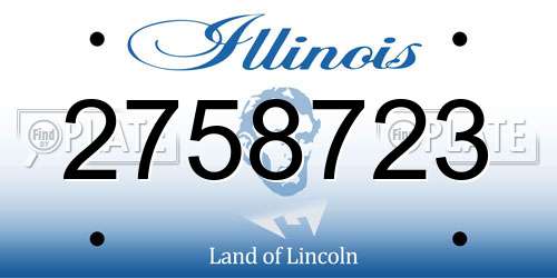 2758723 Illinois License Plate