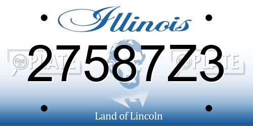 27587Z3 Illinois License Plate