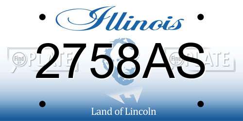 2758AS Illinois License Plate