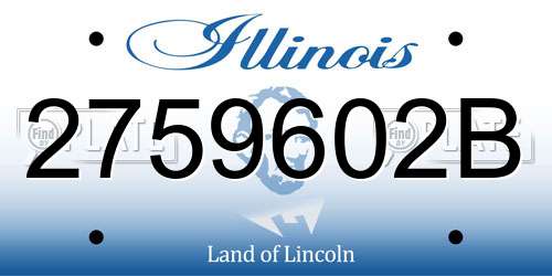 2759602B Illinois License Plate