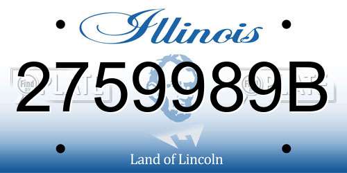 2759989B Illinois License Plate