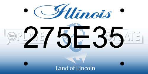 275E35 Illinois License Plate