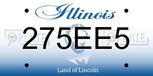 275EE5 Illinois License Plate