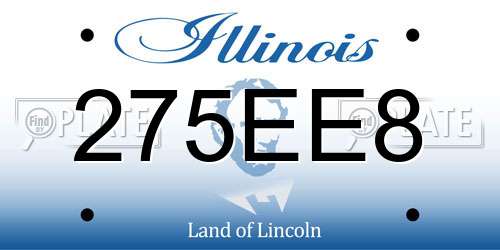 275EE8 Illinois License Plate