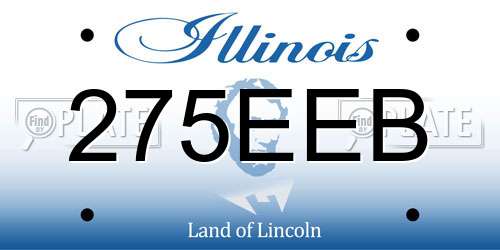275EEB Illinois License Plate