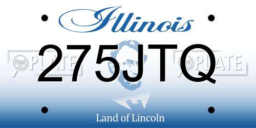 275JTQ Illinois License Plate