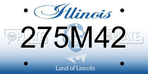 275M42 Illinois License Plate