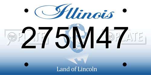 275M47 Illinois License Plate