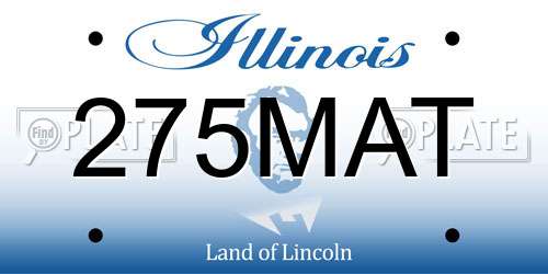 275MAT Illinois License Plate