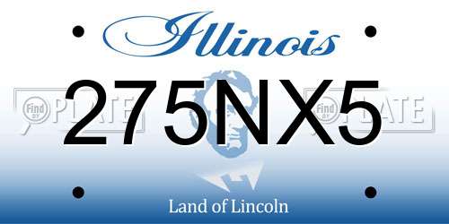 275NX5 Illinois License Plate