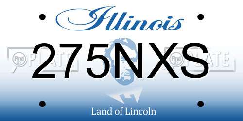 275NXS Illinois License Plate