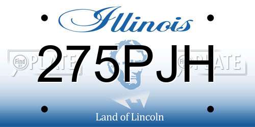 275PJH Illinois License Plate