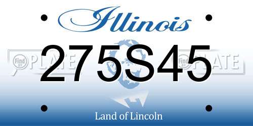 275S45 Illinois License Plate
