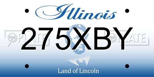 275XBY Illinois License Plate