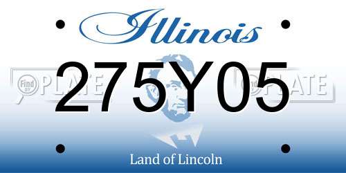 275Y05 Illinois License Plate