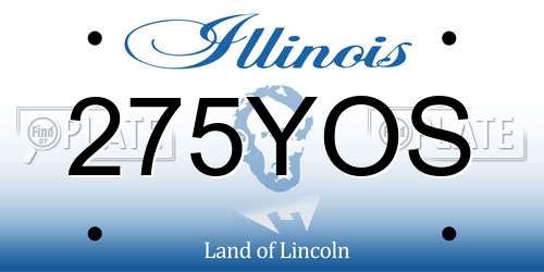 275YOS Illinois License Plate