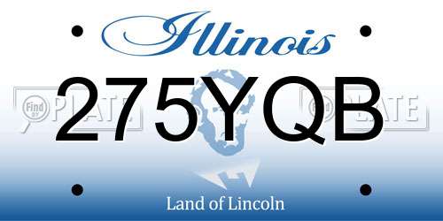 275YQB Illinois License Plate