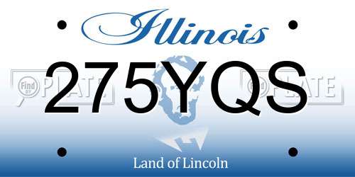 275YQS Illinois License Plate