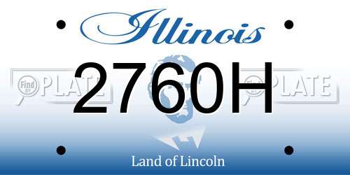 2760H Illinois License Plate