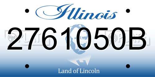 2761050B Illinois License Plate