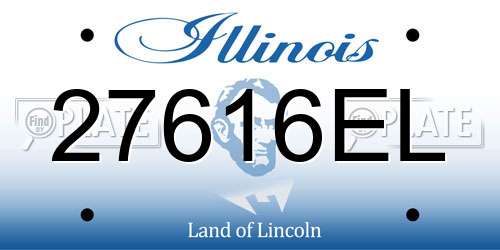 27616EL Illinois License Plate