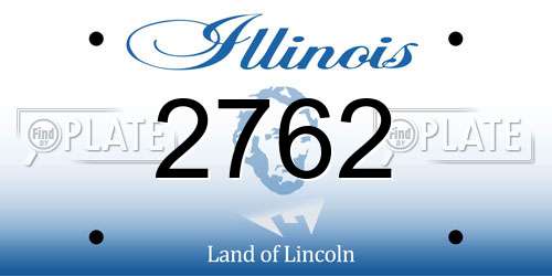 2762 Illinois License Plate