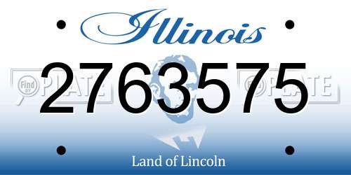 2763575 Illinois License Plate