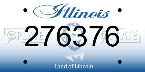 276376 Illinois License Plate
