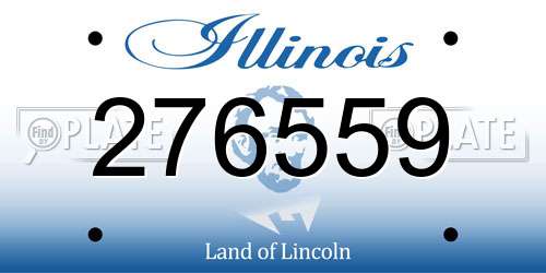 276559 Illinois License Plate