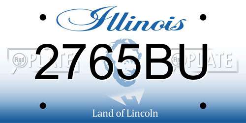2765BU Illinois License Plate
