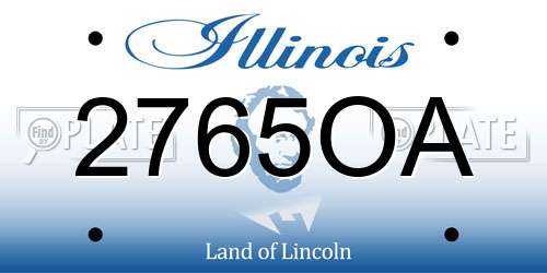 2765OA Illinois License Plate