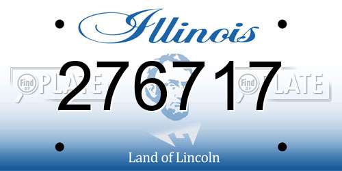 276717 Illinois License Plate