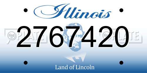 2767420 Illinois License Plate