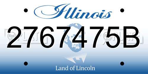 2767475B Illinois License Plate