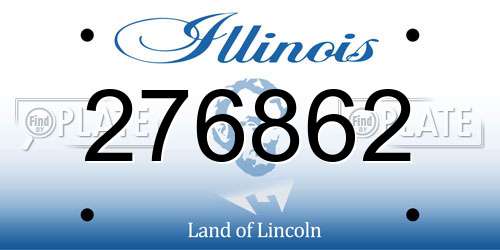 276862 Illinois License Plate
