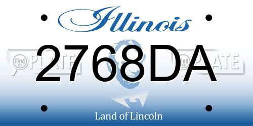 2768DA Illinois License Plate