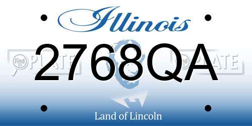 2768QA Illinois License Plate